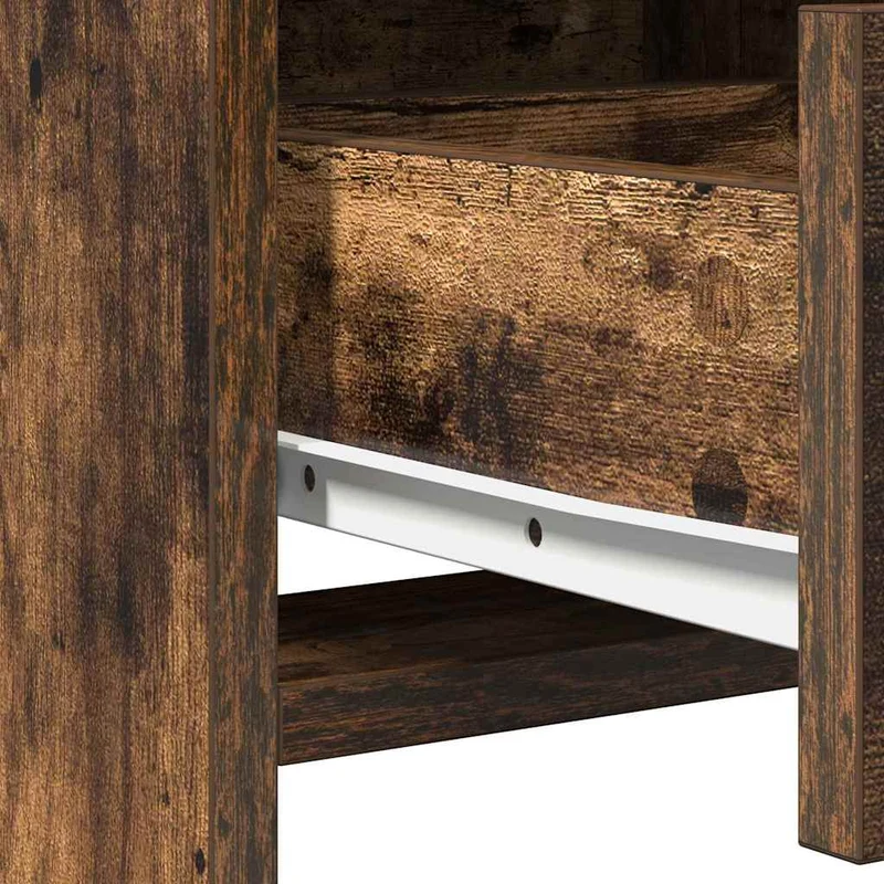 Dressing Table Set 3 pcs Smoked Oak Engineered Wood