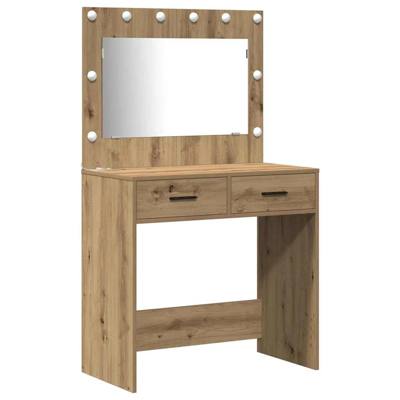 Dressing Table Set 3 pcs Artisan Oak Engineered Wood