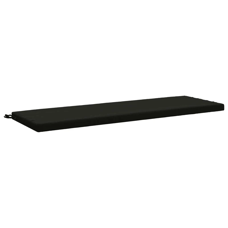 Bench Cushion SOEST 100% Polyester Black 140 x 50 x 5 cm