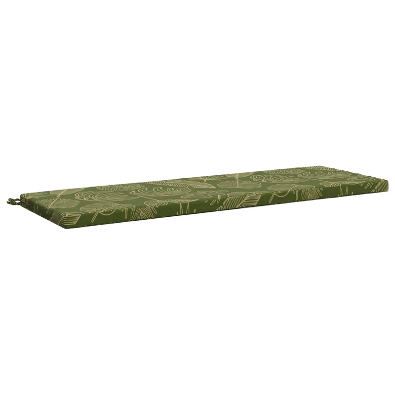 Bench Cushion SOEST 100% Polyester Leaf Design 140 x 50 x 5 cm