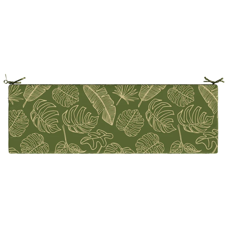 Bench Cushion SOEST 100% Polyester Leaf Design 140 x 50 x 5 cm