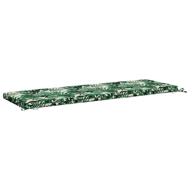 Bench Cushion SOEST 100% Polyester Leaf Pattern 140 x 50 x 5 cm
