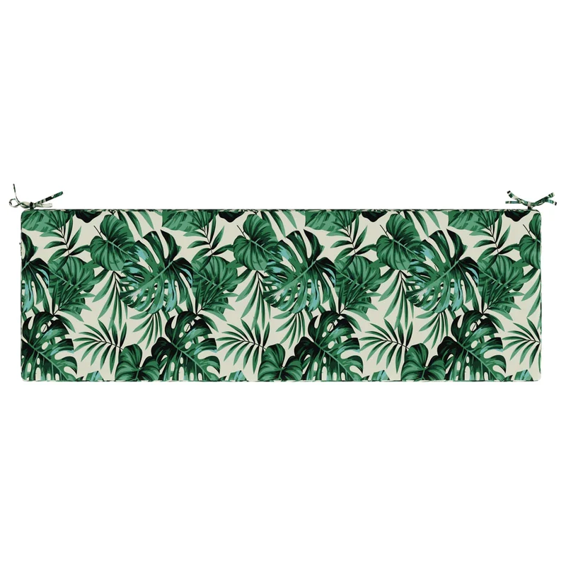 Bench Cushion SOEST 100% Polyester Leaf Pattern 140 x 50 x 5 cm