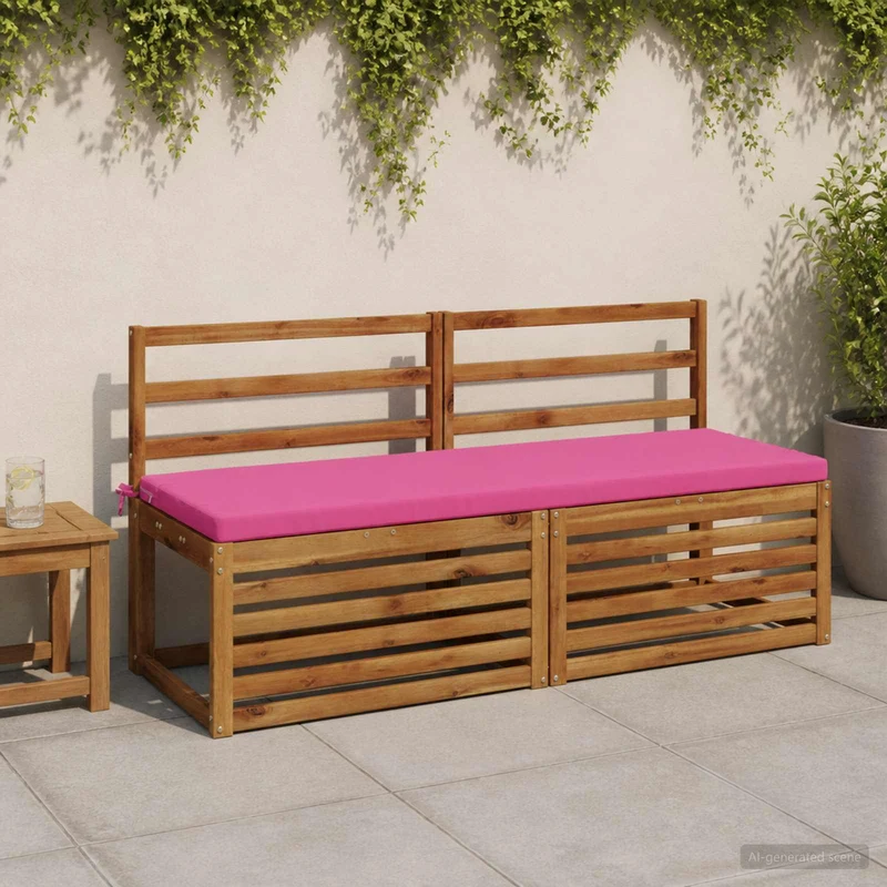 Bench Cushion SOEST 100% Polyester Pink 140 x 50 x 5 cm