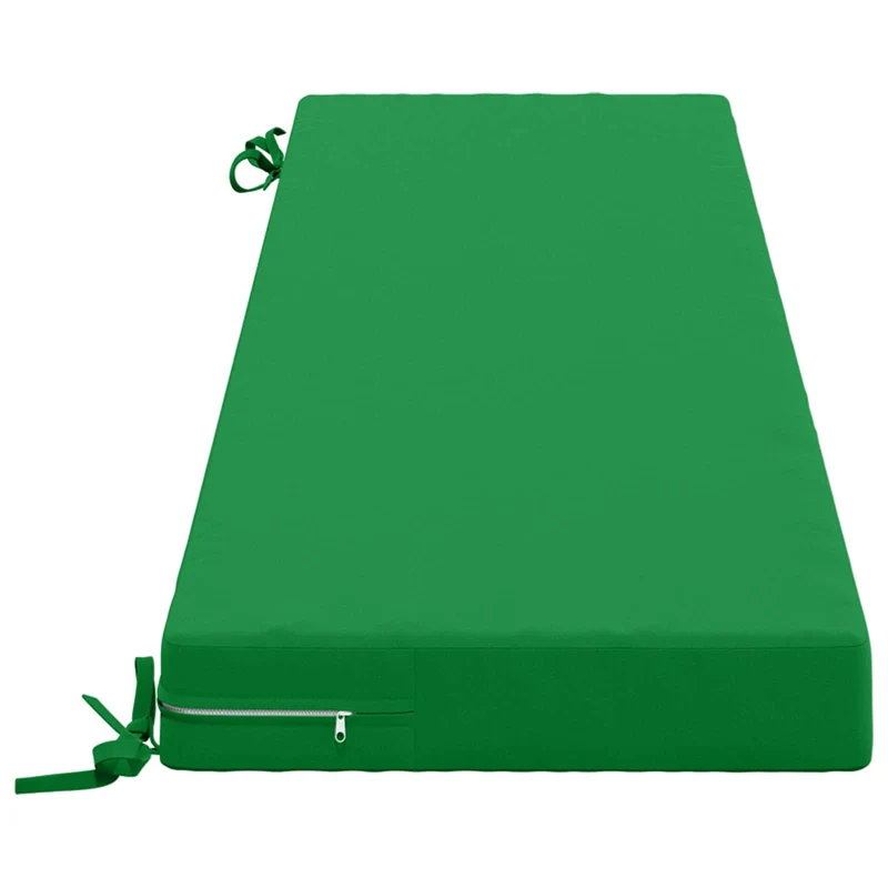 Bench Cushions SOEST 2 pcs 100% Polyester Green 140 x 40 x 8 cm