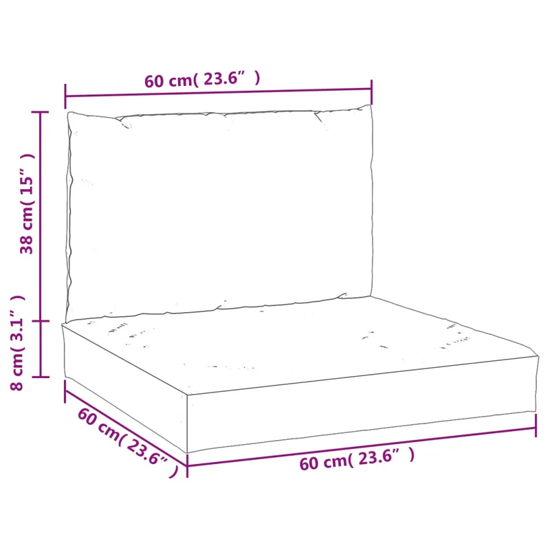 Pallet Cushions 2 pcs Blue Oxford Fabric