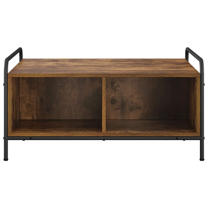 Coffee Table Smoked Oak 80 x 80 x 41 cm Engineered Wood