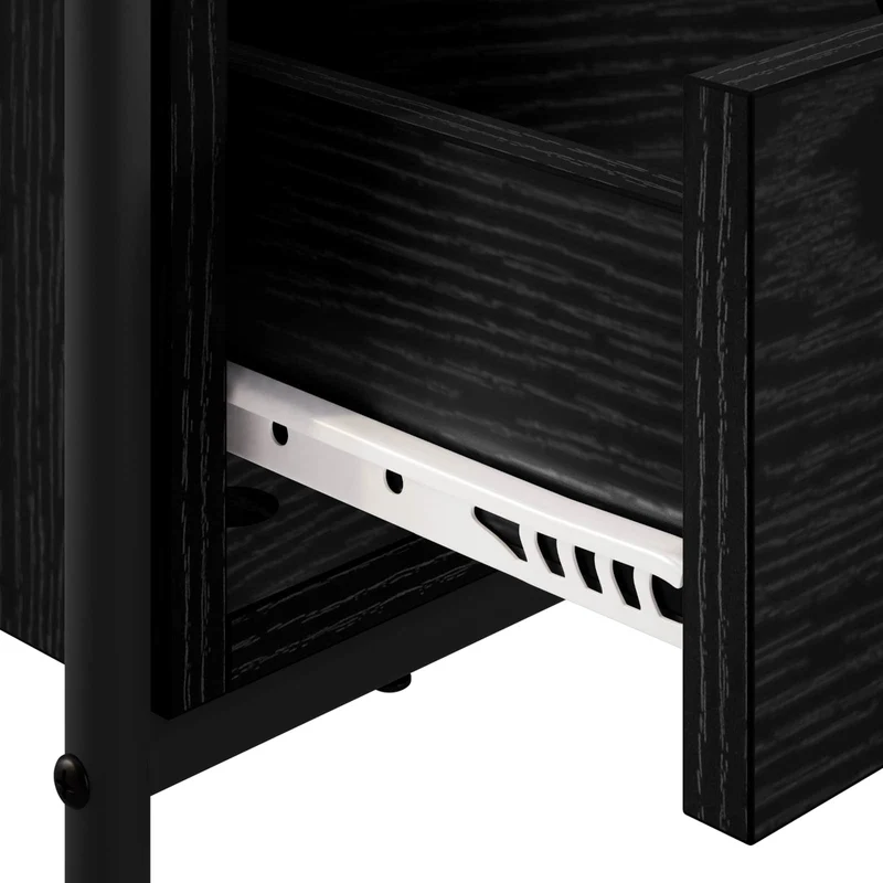 Coffee Table Black Oak 99.5 x 49 x 46 cm Engineered Wood