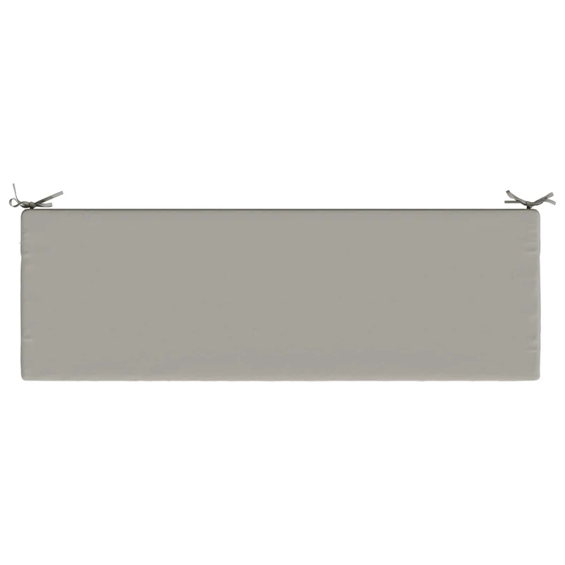 Bench Cushion SOEST 100% Polyester Grey 140 x 50 x 5 cm
