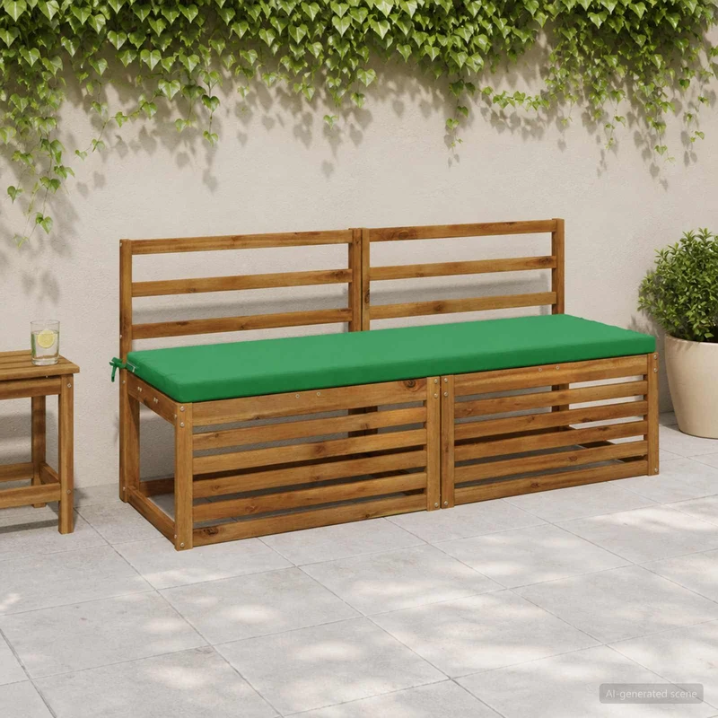 Bench Cushion SOEST 100% Polyester Green 140 x 50 x 5 cm