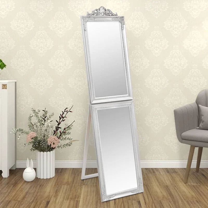 Free-Standing Mirror Silver 45x180 cm