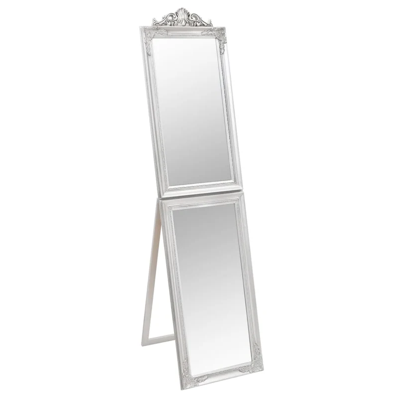 Free-Standing Mirror Silver 45x180 cm