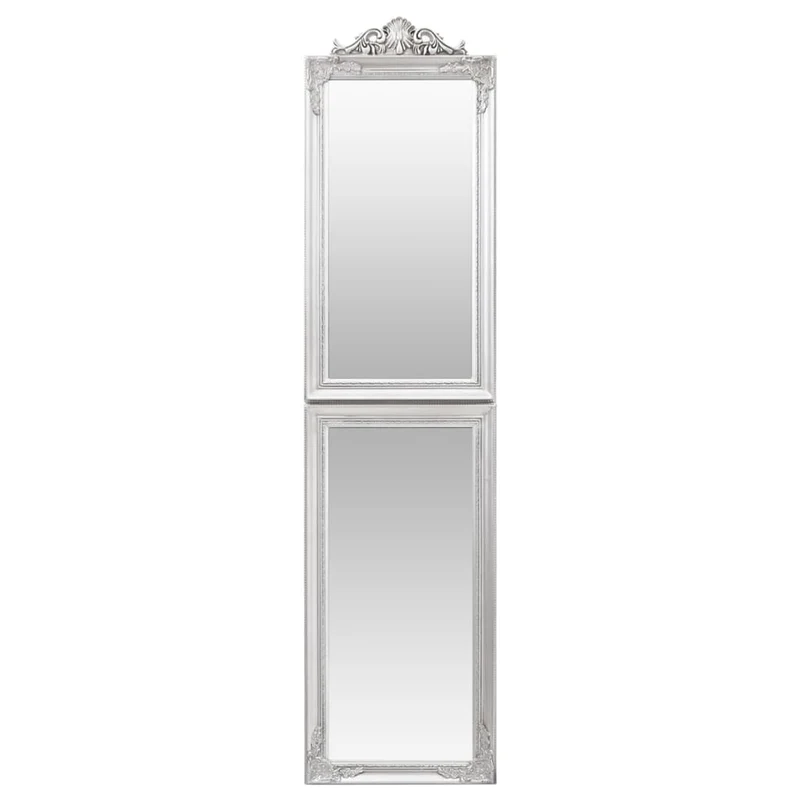 Free-Standing Mirror Silver 45x180 cm