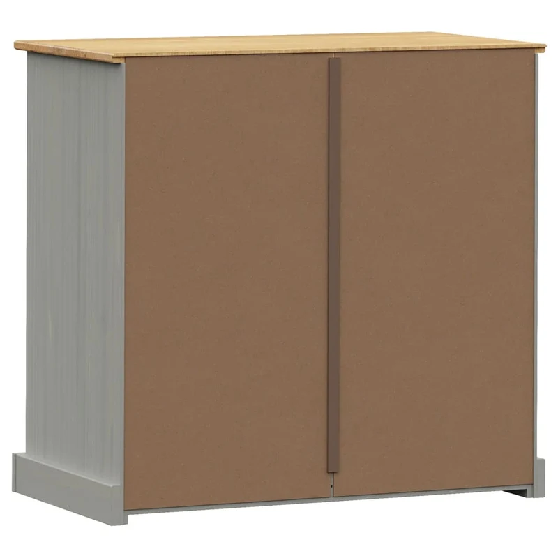 Chest of Drawers "VIGO" Grey 80x40x76 cm Solid Wood Pine
