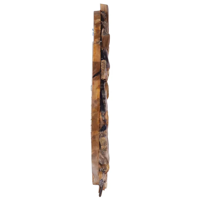 288803 vidaXL Wall Mirror 40 cm Teak Round