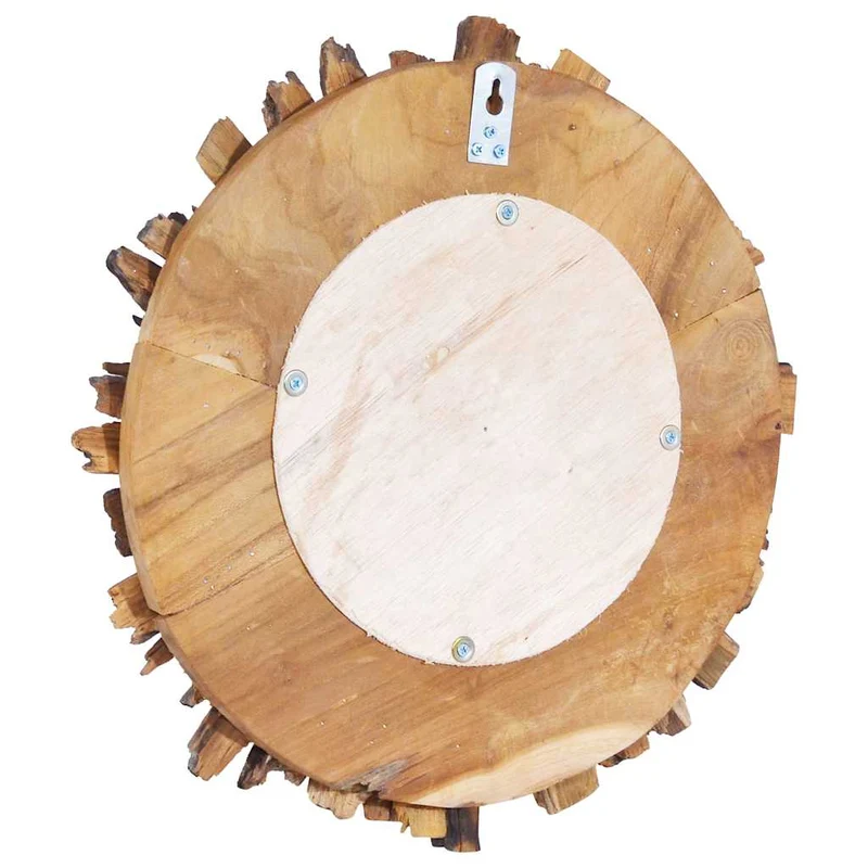 288803 vidaXL Wall Mirror 40 cm Teak Round
