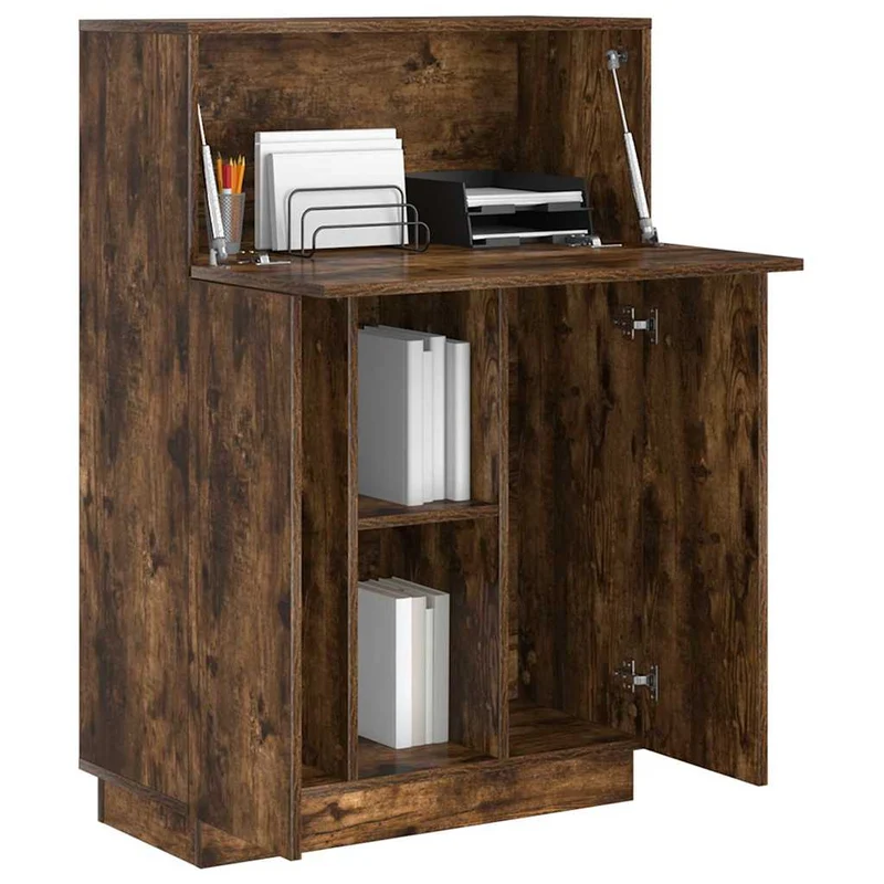Desk Smoked Oak 71.5 x 31.5 x 106.5 cm Engineered Wood