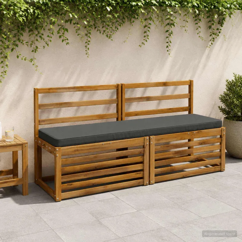 2-Piece Bench Cushions VUGHT 2 pcs 100% Polyester Anthracite