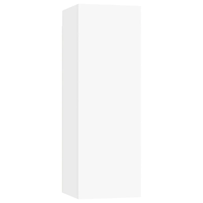 5 Piece TV Cabinet Set White Engineered Wood