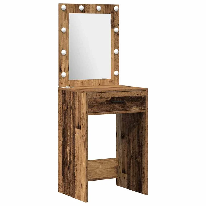 Dressing Table Set 3 pcs Old Wood Engineered Wood