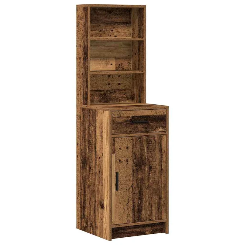 Dressing Table Set 3 pcs Old Wood Engineered Wood