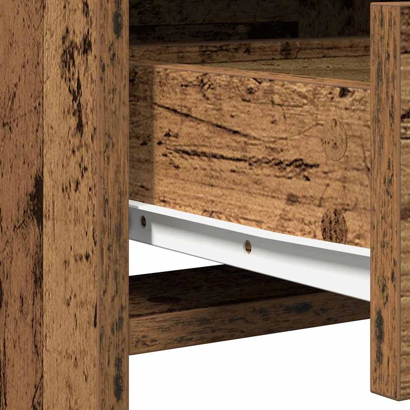 Dressing Table Set 3 pcs Old Wood Engineered Wood