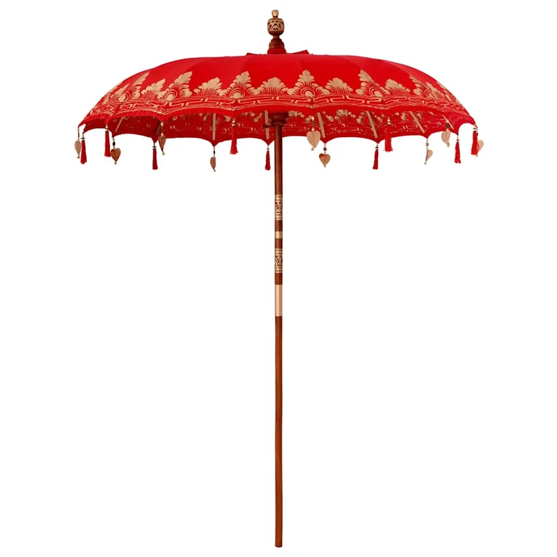 Balinese Parasol Red 180-190 cm Cotton and solid wood