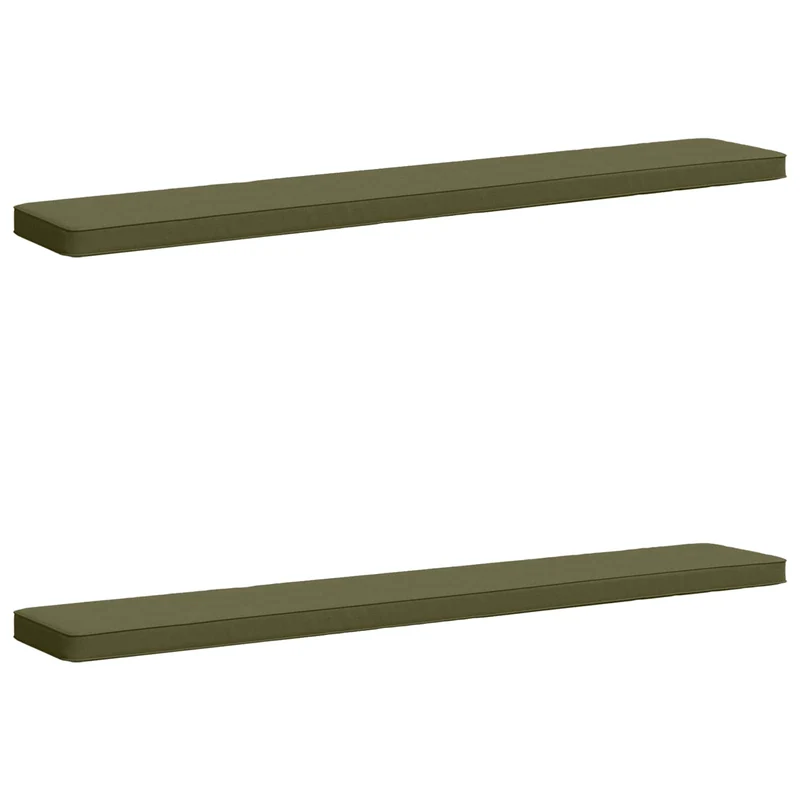 2-Piece Bench Cushions VUGHT 2 pcs 100% Polyester Olive Green