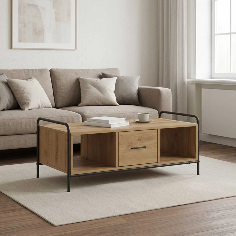 Coffee Table Artisan Oak 99.5 x 49 x 41 cm Engineered Wood