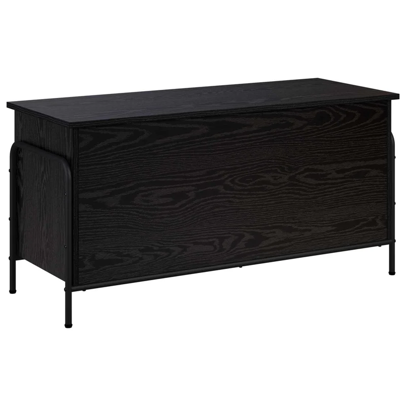Storage Box Black Oak 100 x 40 x 49.5 cm Engineered Wood