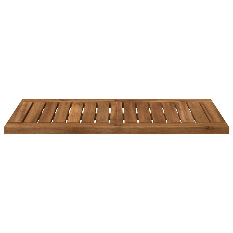 Table Top 60.5 x 30 x 2 cm Rectangular Solid Acacia Wood