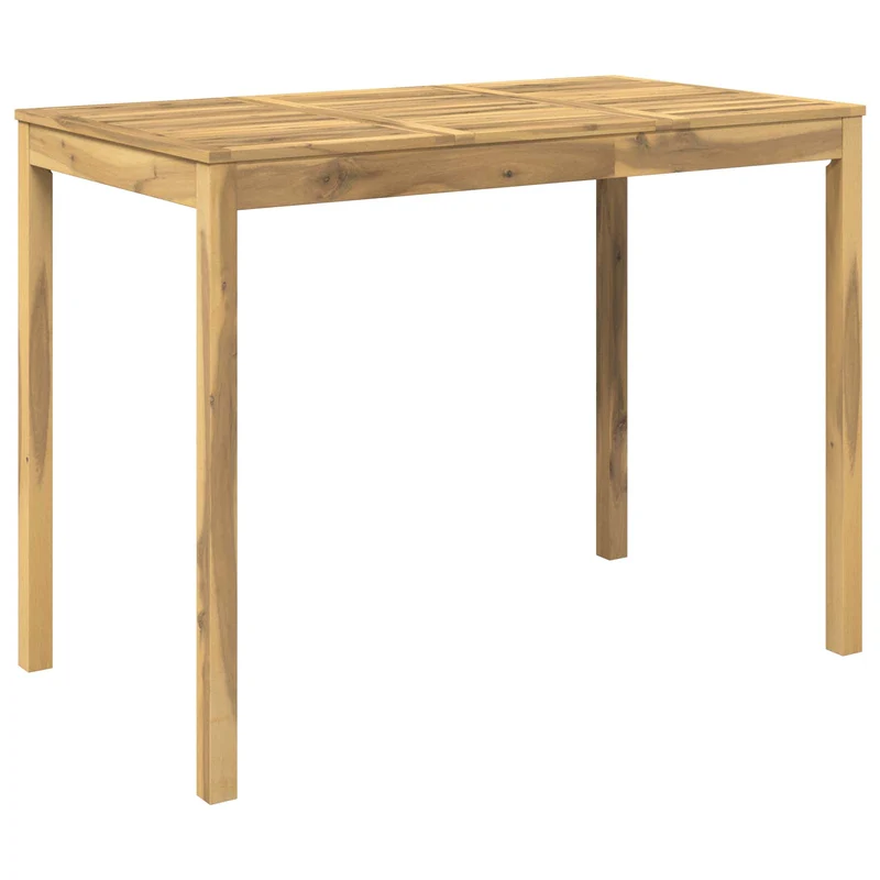Garden Bar Table Whitewash 141 x 80.5 x 105 cm