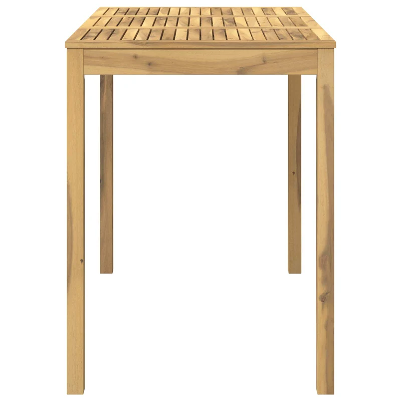 Garden Bar Table Whitewash 141 x 80.5 x 105 cm