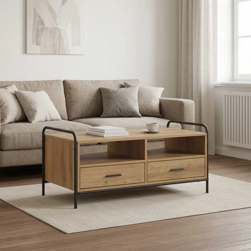 Coffee Table Artisan Oak 99.5 x 49 x 46 cm Engineered Wood