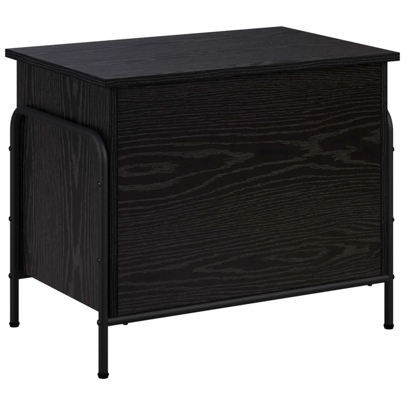 Storage Box Black Oak 60 x 40 x 49.5 cm Engineered Wood
