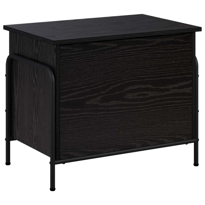 Storage Box Black Oak 60 x 40 x 49.5 cm Engineered Wood