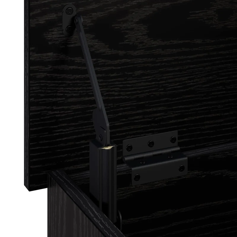 Storage Box Black Oak 60 x 40 x 49.5 cm Engineered Wood