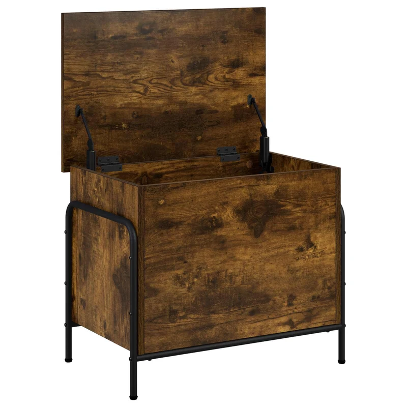 Storage Box Smoked Oak 60 x 40 x 49.5 cm Engineered Wood
