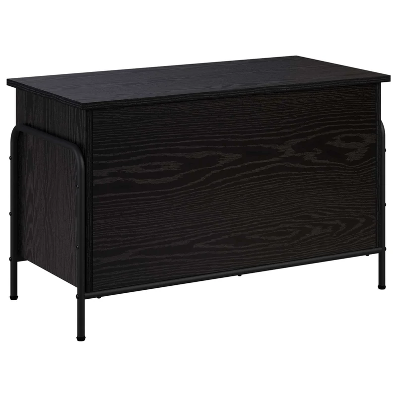 Storage Box Black Oak 80 x 40 x 49.5 cm Engineered Wood