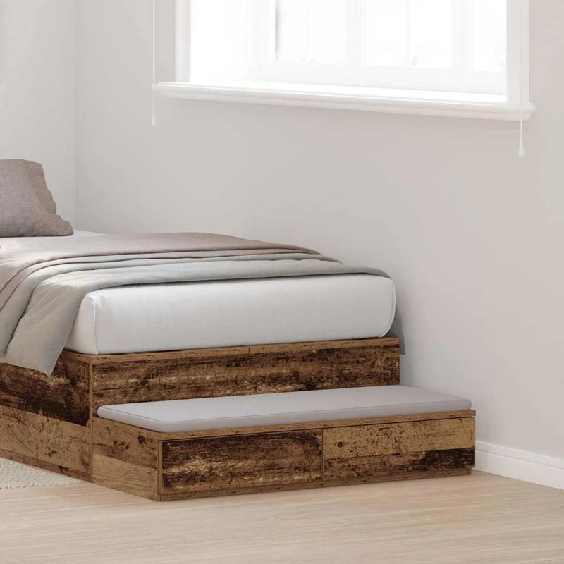 Bed Drawers Old Wood 90 x 36.5 x 16.5 cm Engineered Wood