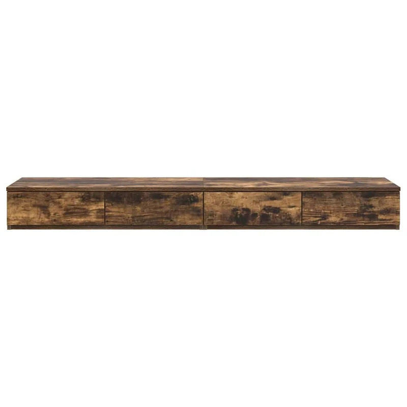 Bed Drawers Smoked Oak 140 x 36.5 x 16.5 cm Engineered Wood