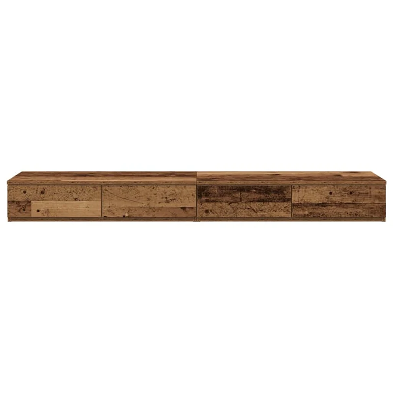 Bed Drawers Old Wood 160 x 36.5 x 16.5 cm Engineered Wood