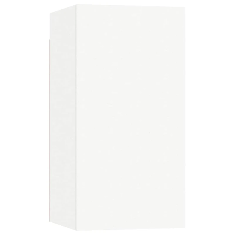 6 Piece TV Cabinet Set White Engineered Wood