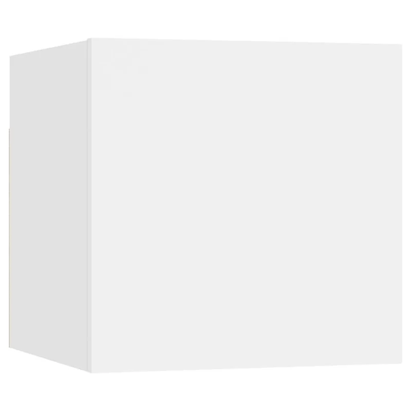 4 Piece TV Cabinet Set White Engineered Wood