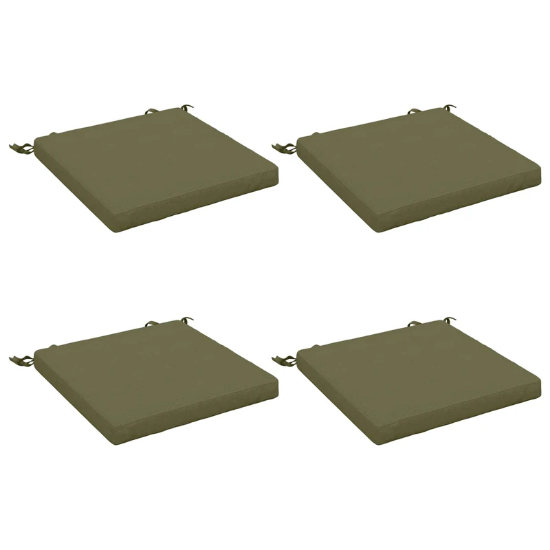 Seat Cushions SOEST 4 pcs 100% Polyester Olive Green