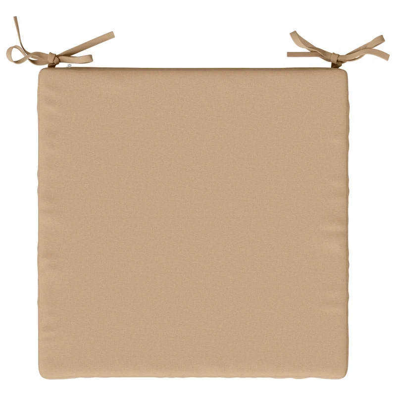 Seat Cushions SOEST 4 pcs 100% Polyester Sand 40 x 40 x 5 cm