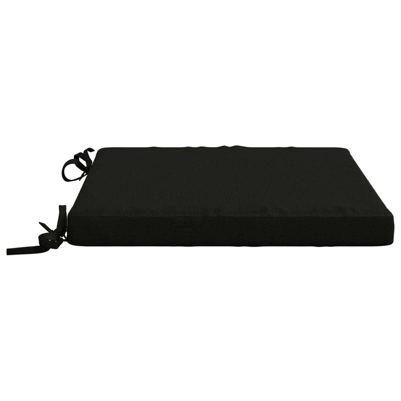 Seat Cushions SOEST 4 pcs 100% Polyester Black 40 x 40 x 5 cm
