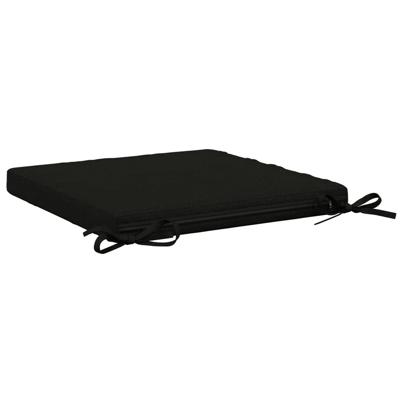 Seat Cushions SOEST 4 pcs 100% Polyester Black 40 x 40 x 5 cm