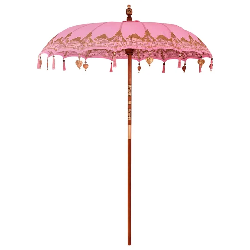 Balinese Parasol with Base Ø 180-190 cm Pink