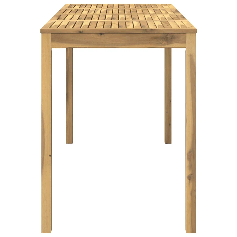 Garden Bar Table Whitewash 196 x 80.5 x 105 cm